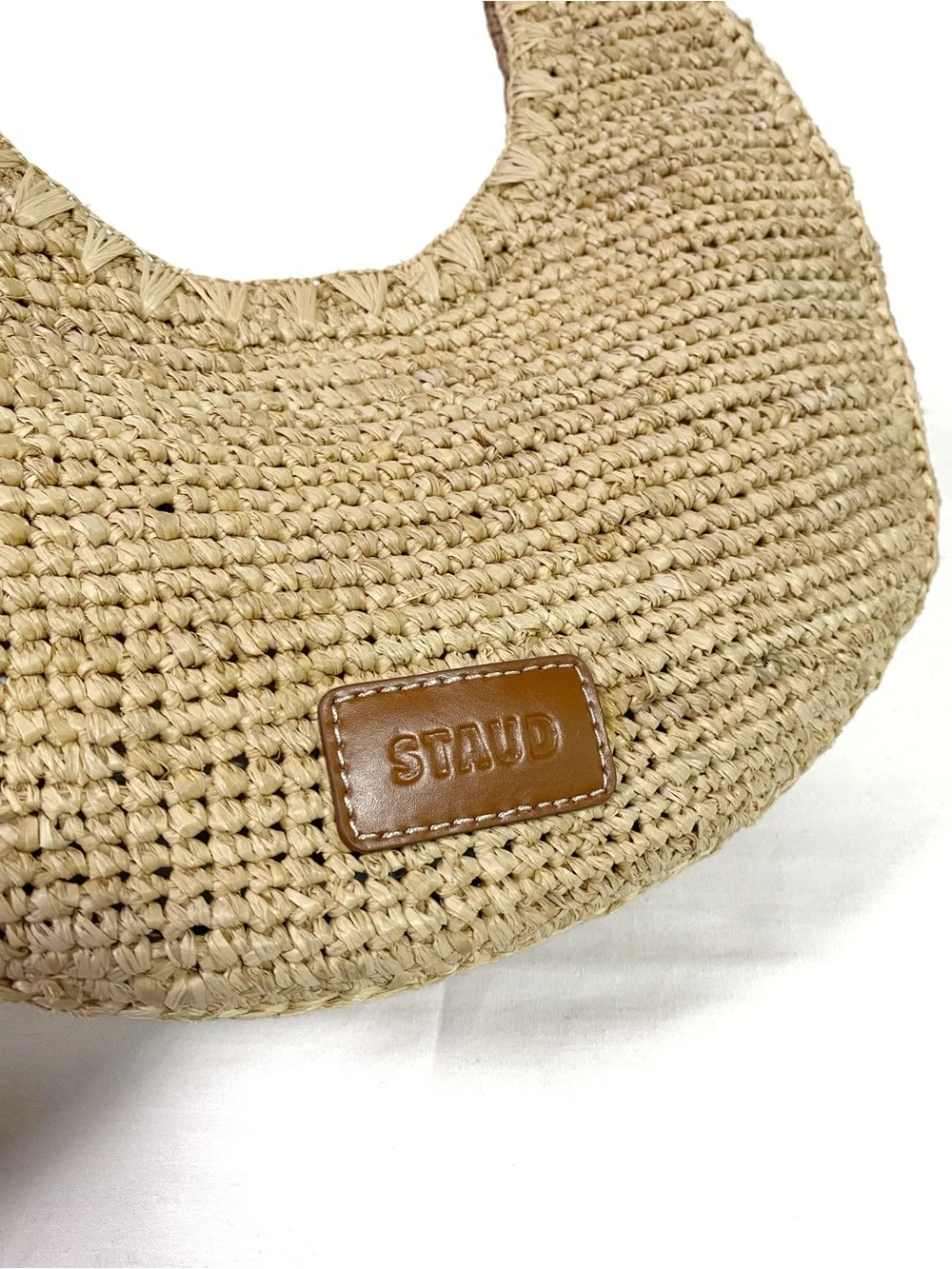 Staud Moon Natural Raffia Bag